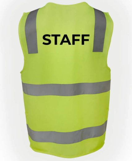 Picture of JB's Wear, HV (D+N) Zip Lime Safety Vest - Staff